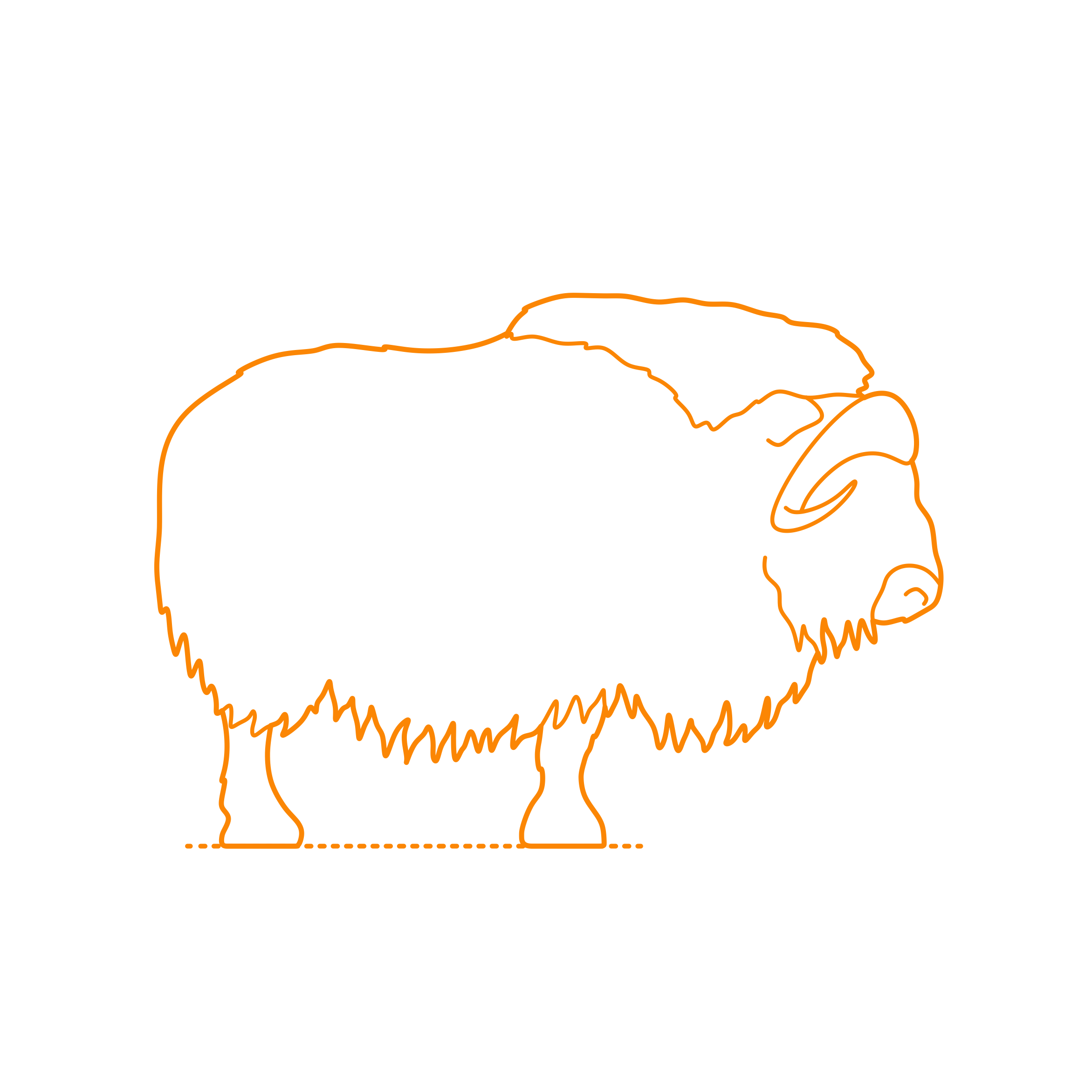 Animals Caprids Muskox Silhouette Cutting Svg Files Free Vectors